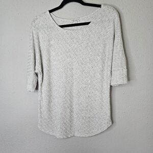 Green Envelope Dolman Short Sleeve Soft Gray Tunic Shirt Size M Medium‎